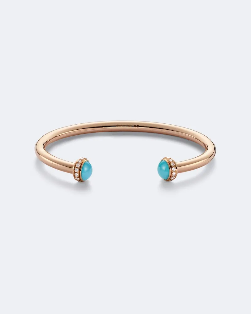 Piaget Armreif Possession aus 18kt Roségold mit Diamanten und Türkisen Gold