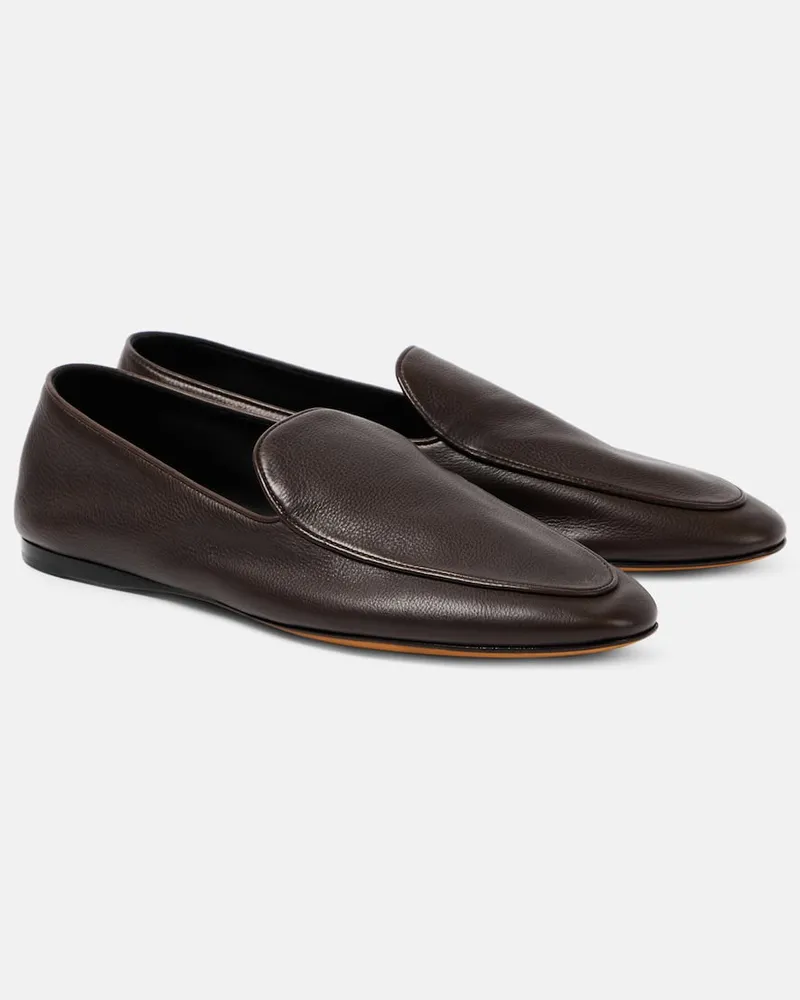 The Row Slip-Ons Awar aus Leder Braun
