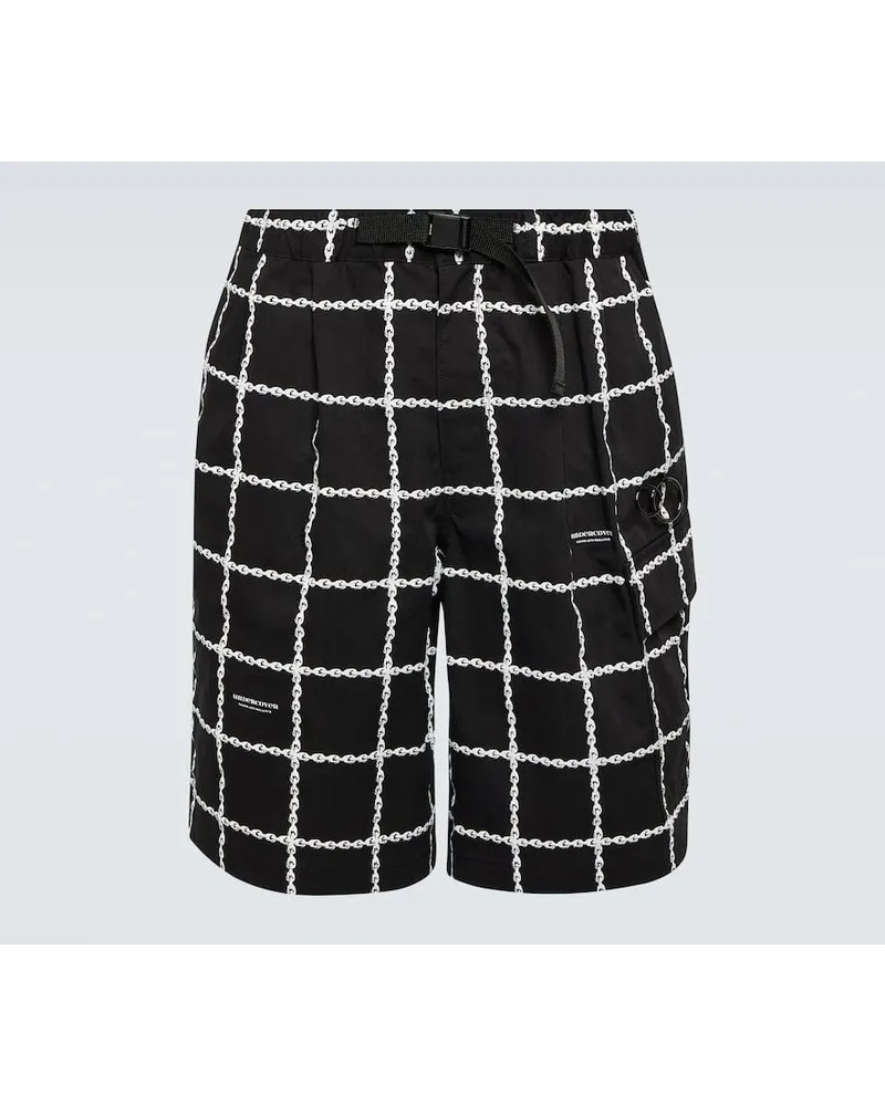 Undercover Bedruckte Shorts Schwarz