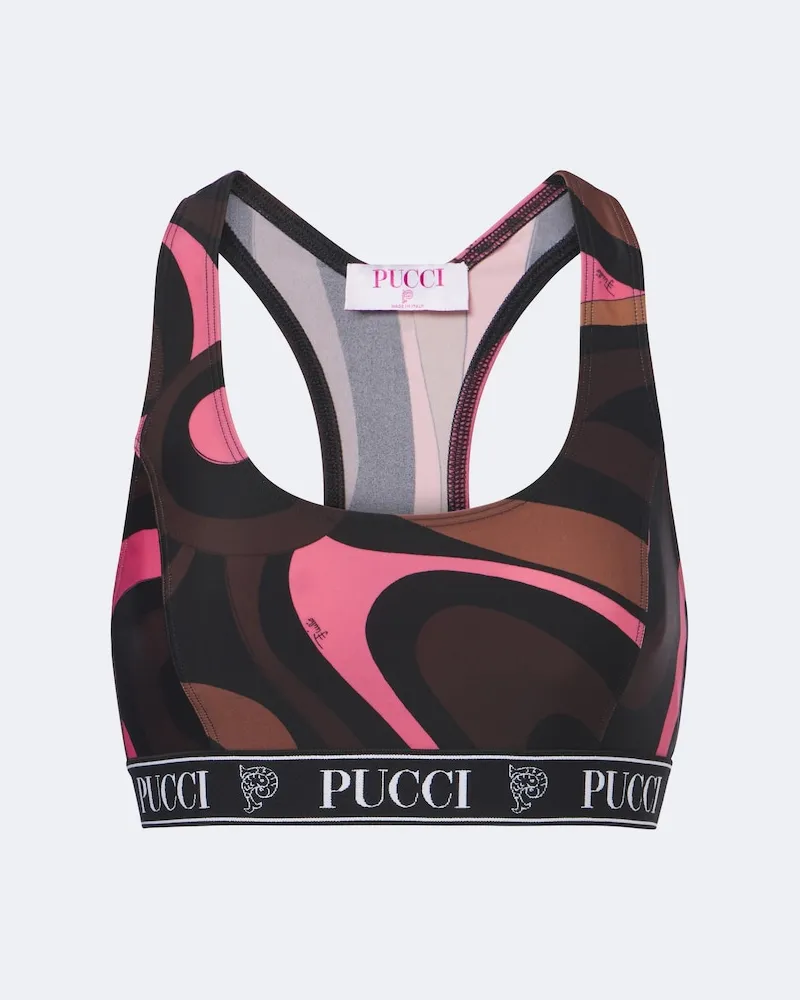 Emilio Pucci Sport-BH Marmo aus Jersey Multicolor