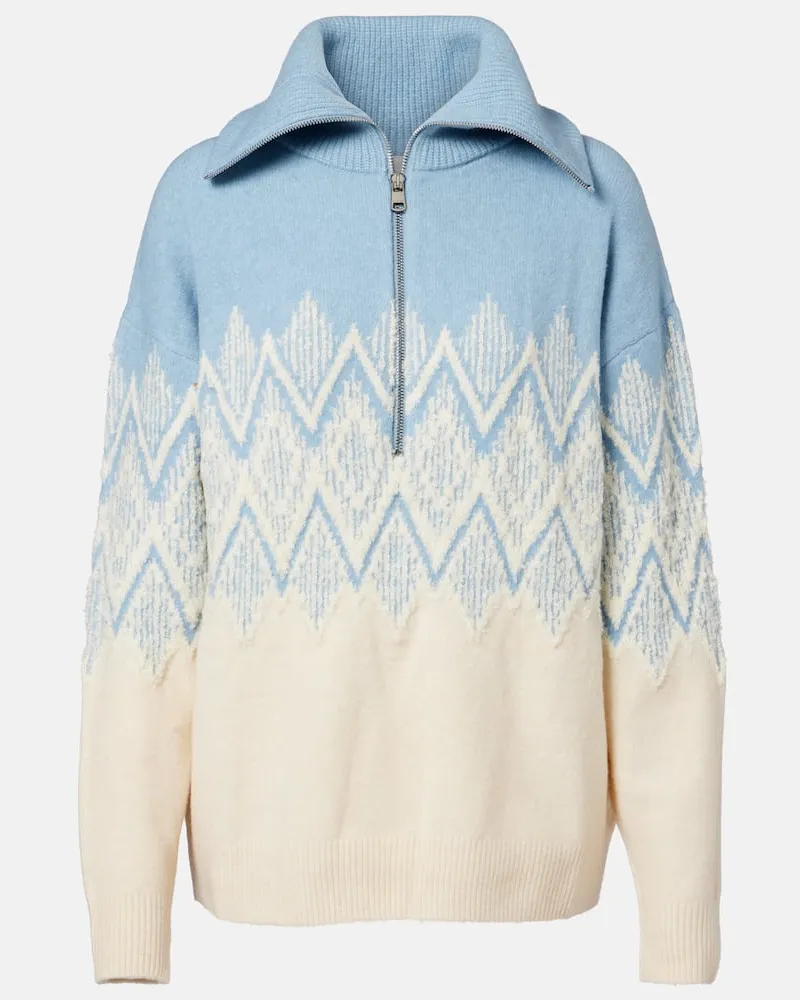 Varley Pullover Hedda aus Jacquard Blau