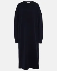 extreme cashmere Midikleid N°106 Weird aus einem Kaschmirgemisch Blau