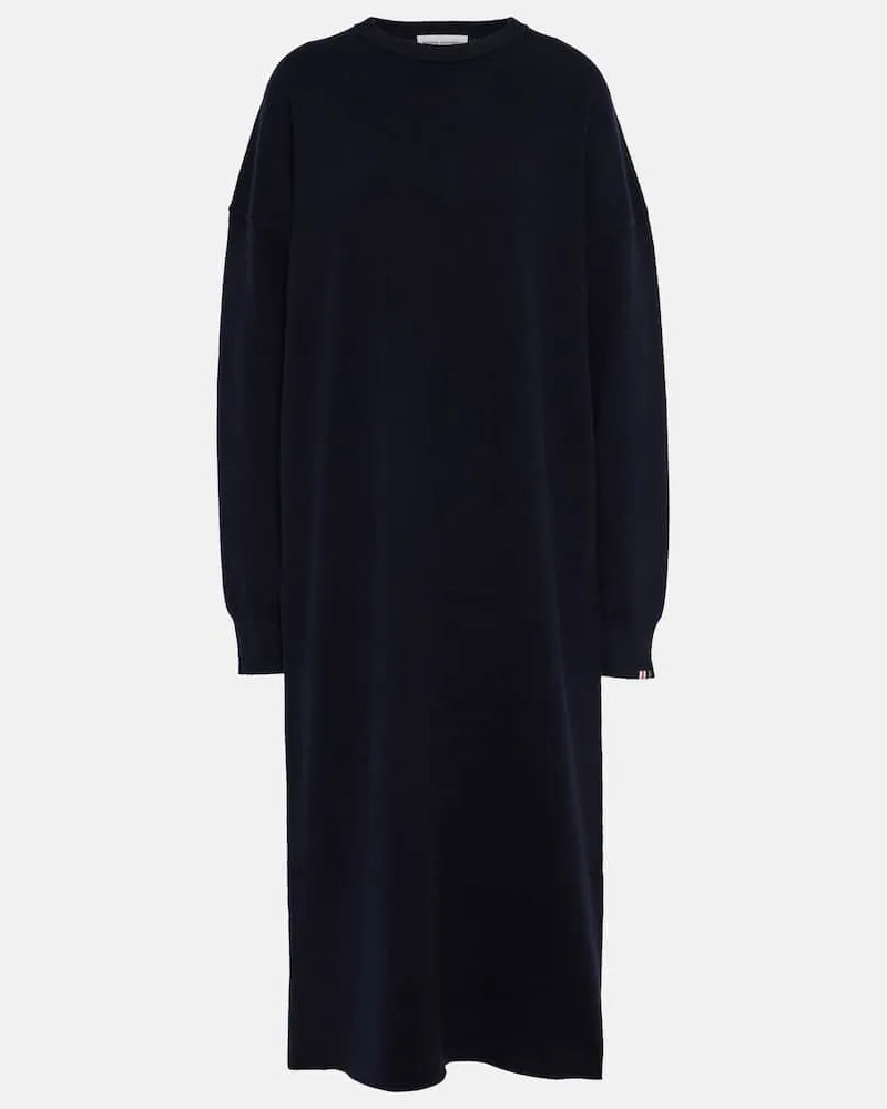 extreme cashmere Midikleid N°106 Weird aus einem Kaschmirgemisch Blau