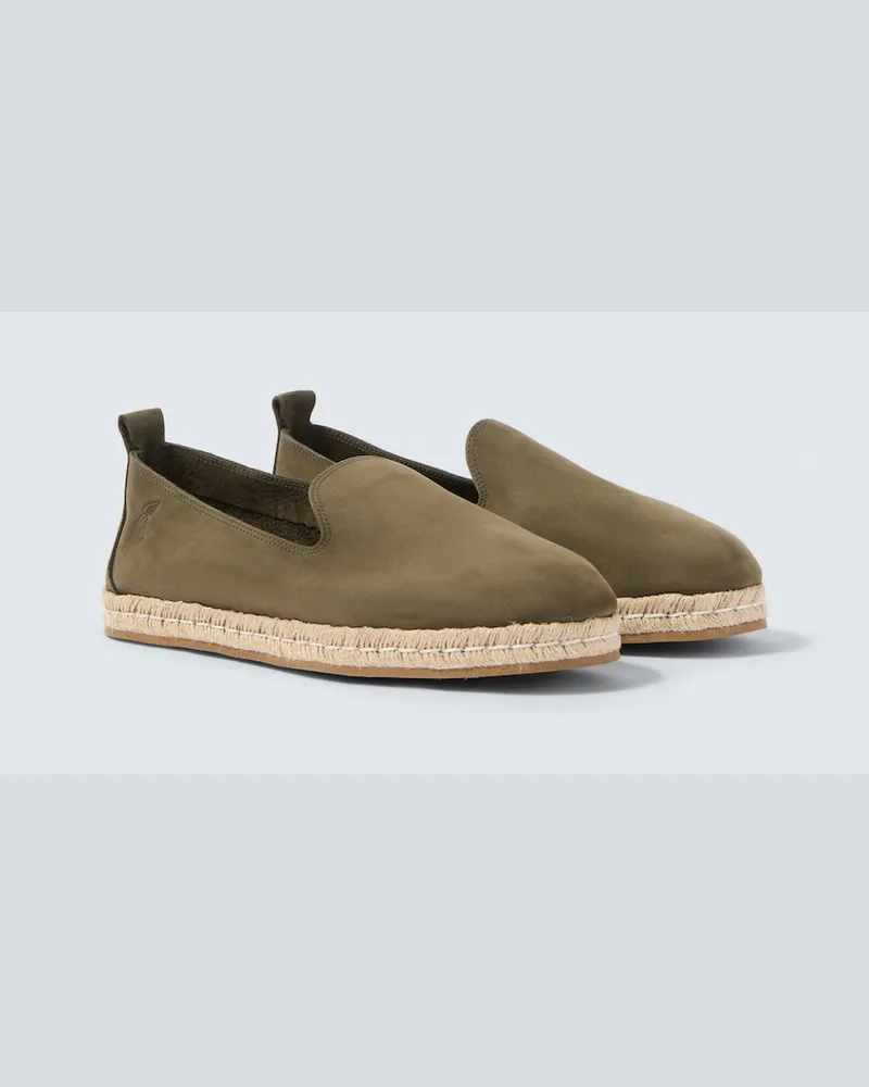 Ancient Greek Sandals Espadrilles Nomas aus Leder Grün