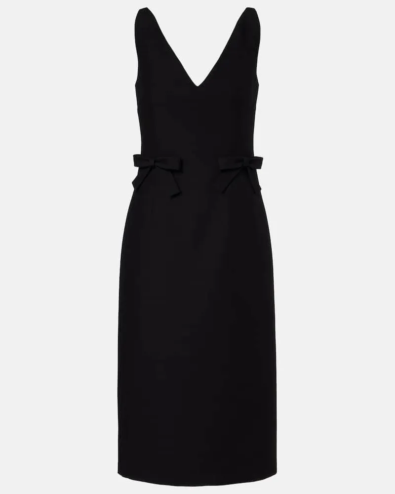 Valentino Garavani Midikleid aus Crepe Couture Schwarz