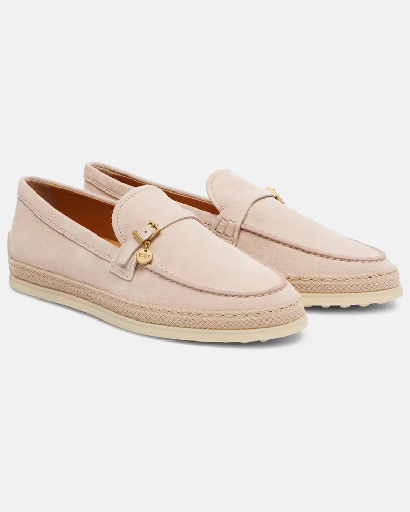 TOD'S Mokassins aus Veloursleder Beige