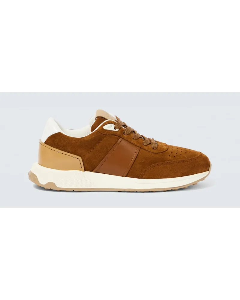 TOD'S Sneakers aus Veloursleder Braun