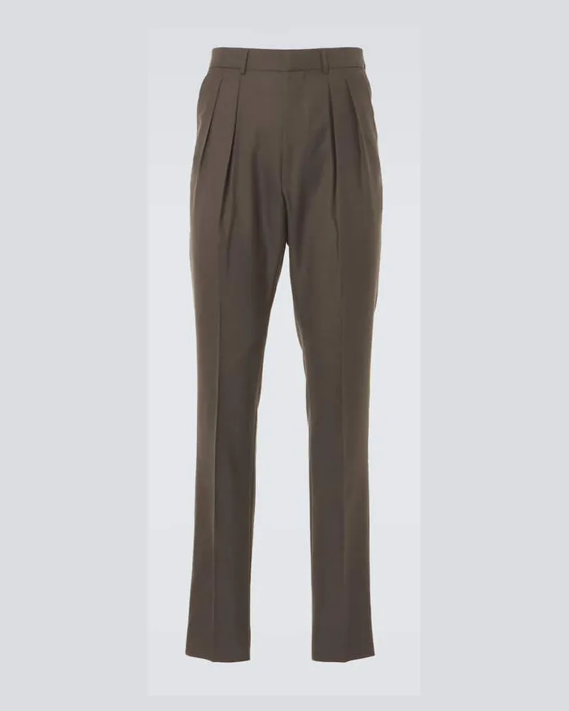 Tom Ford Hose Atticus aus Mohair, Wolle und Seide Braun