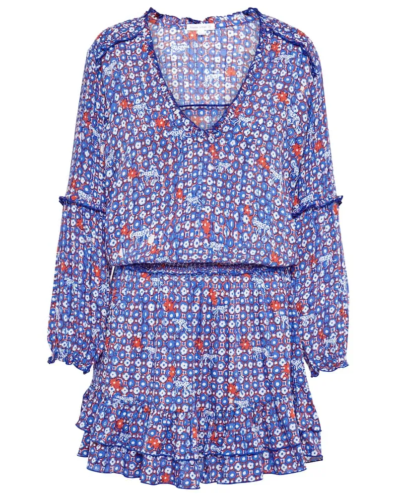 Poupette St Barth Bedrucktes Midikleid Ilona Rot