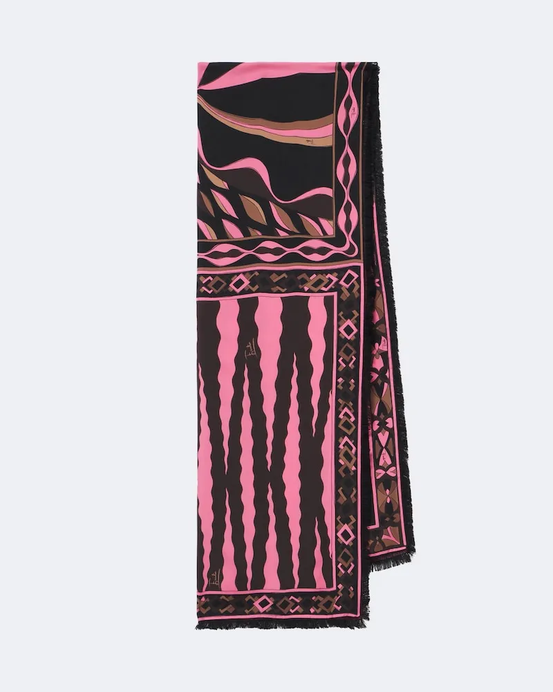 Emilio Pucci Tuch aus Seiden-Twill Multicolor