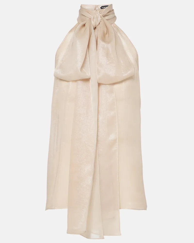 Tom Ford Top aus einem Seidengemisch Beige