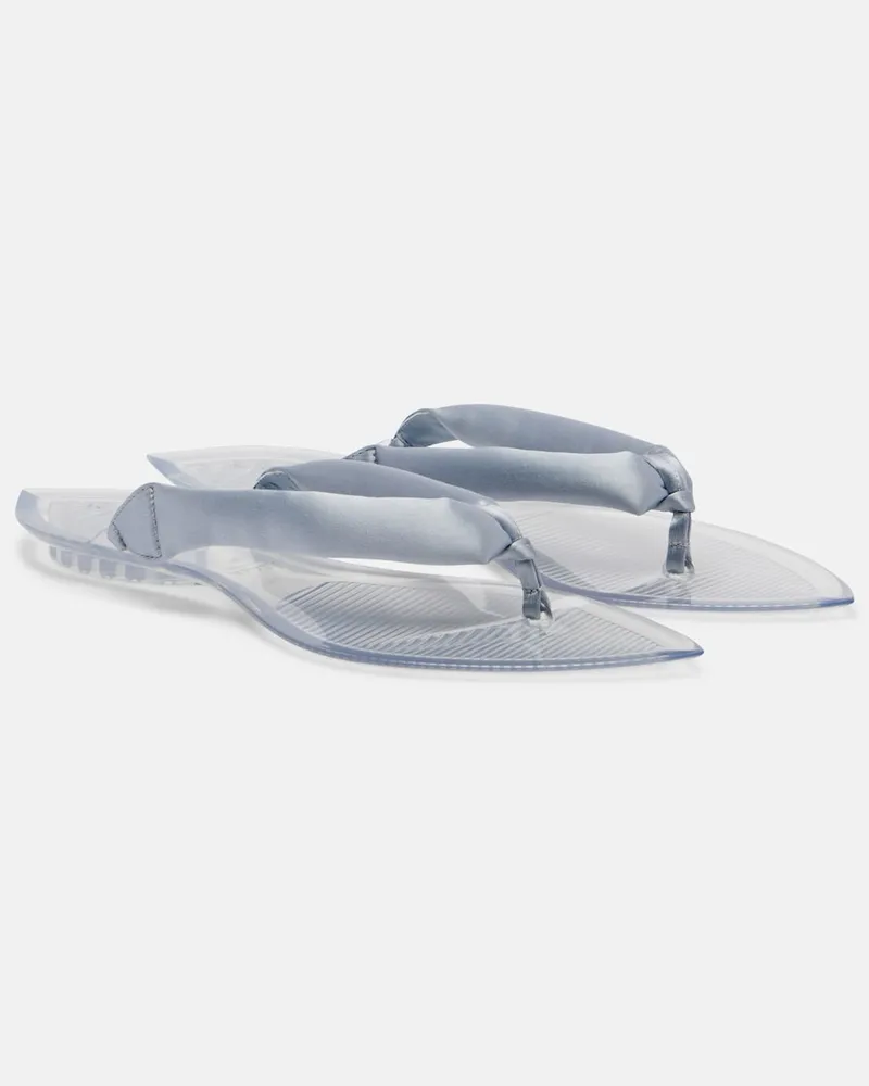 Alaïa Alaïa Sandalen Invisible aus Satin Silber