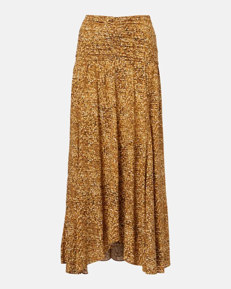 Isabel Marant Maxirock Syana aus einem Seidengemisch Beige