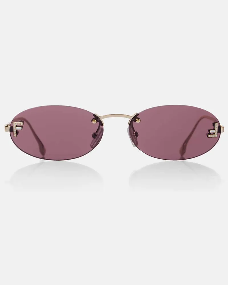 Fendi Ovale Sonnenbrille Fendi First Crystal Lila