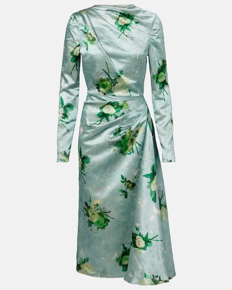 Erdem Midikleid aus Satin Grün