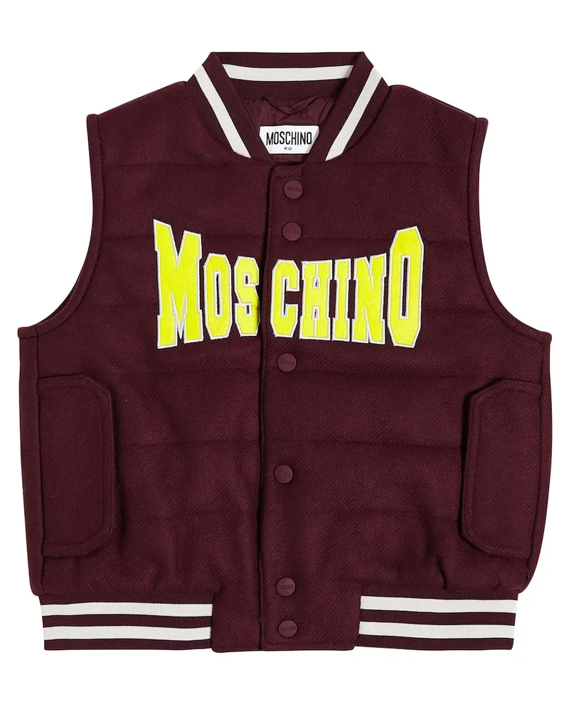 Moschino Wattierte Weste Rot