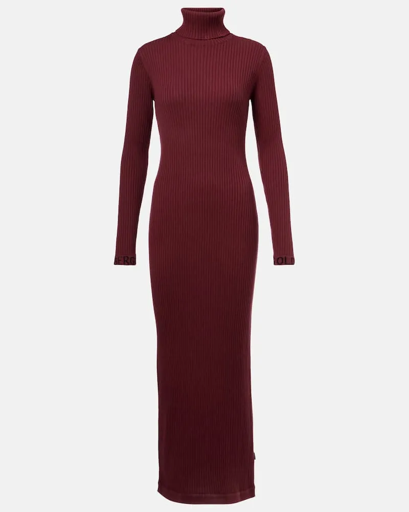 GOLDBERGH Midikleid Mireille aus Rippstrick Burgunderrot