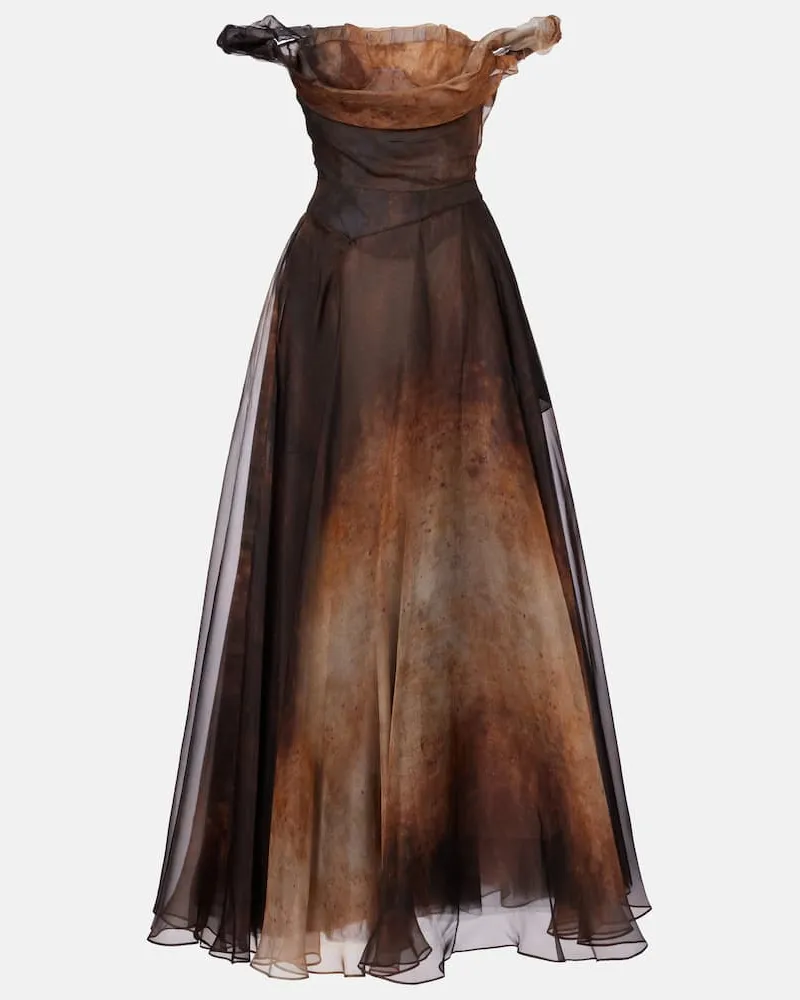 Vivienne Westwood Robe Chichi aus Seide Braun