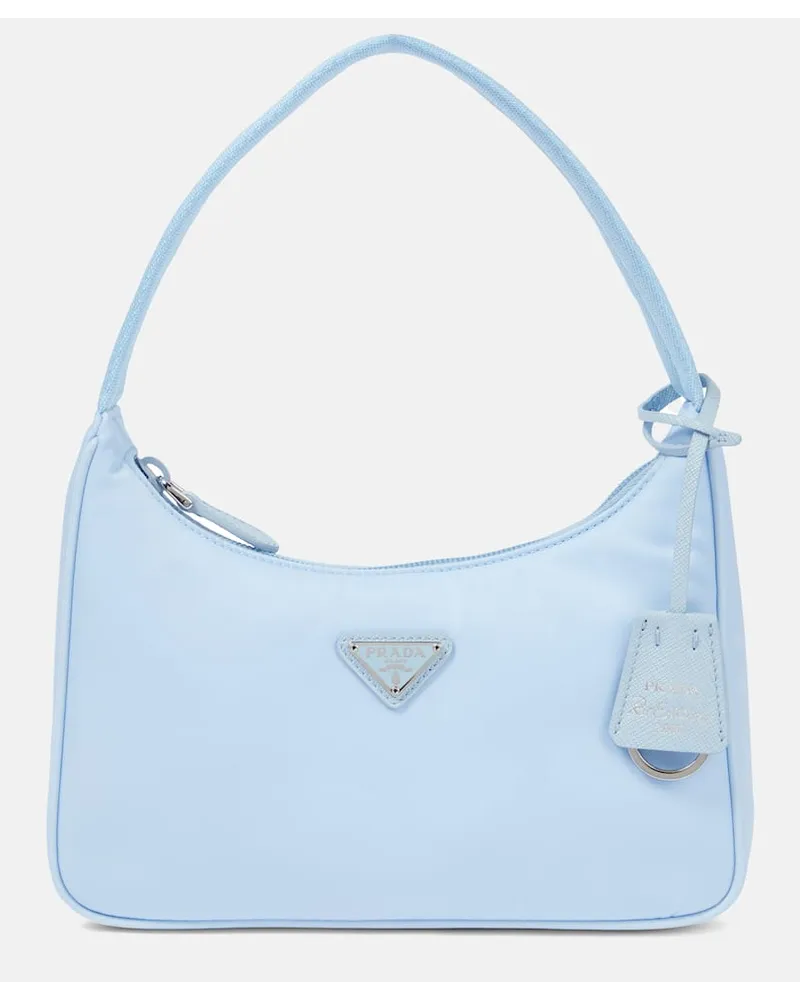 Prada Schultertasche Re-Edition Mini Blau