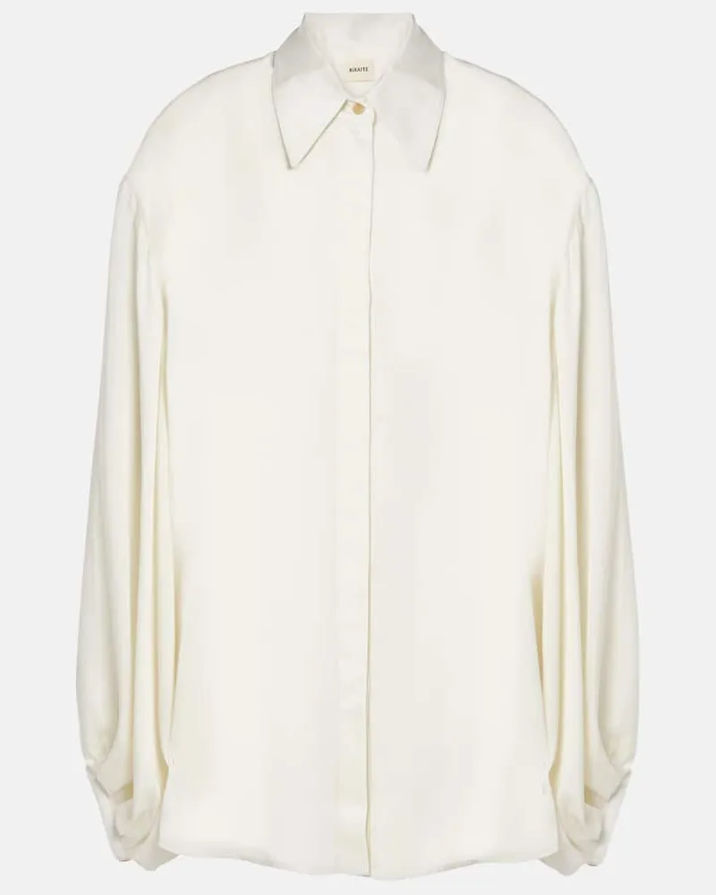 KHAITE Bluse Bam aus Chiffon Weiß