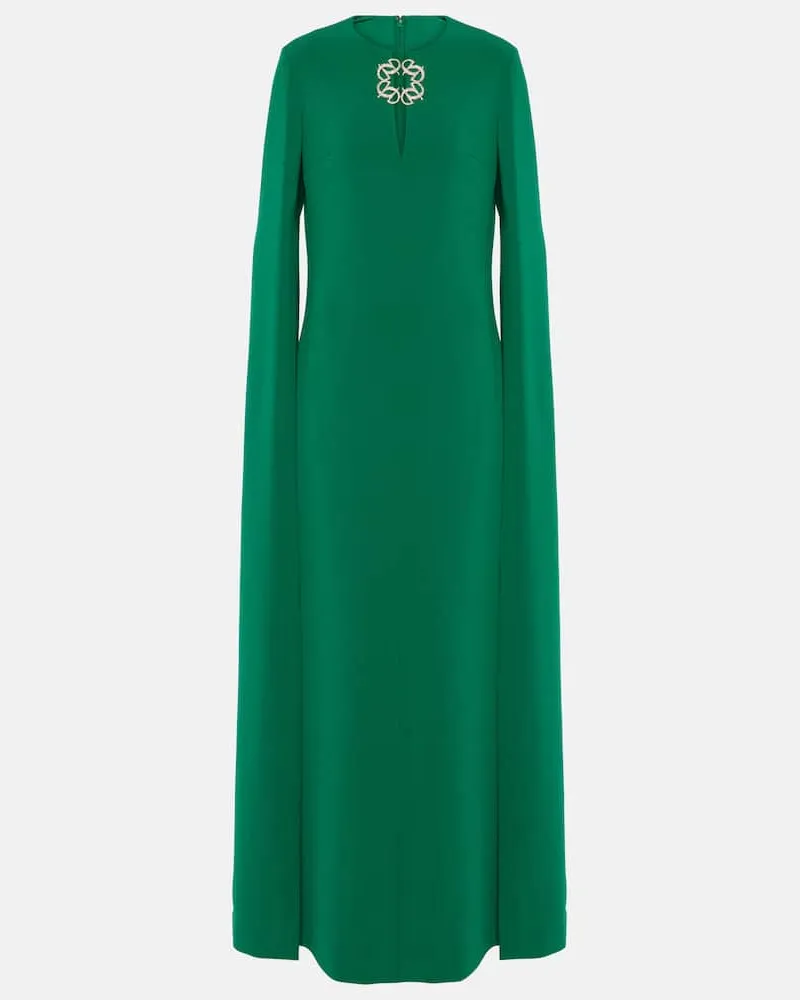 Elie Saab Verzierte Robe aus Cady Grün