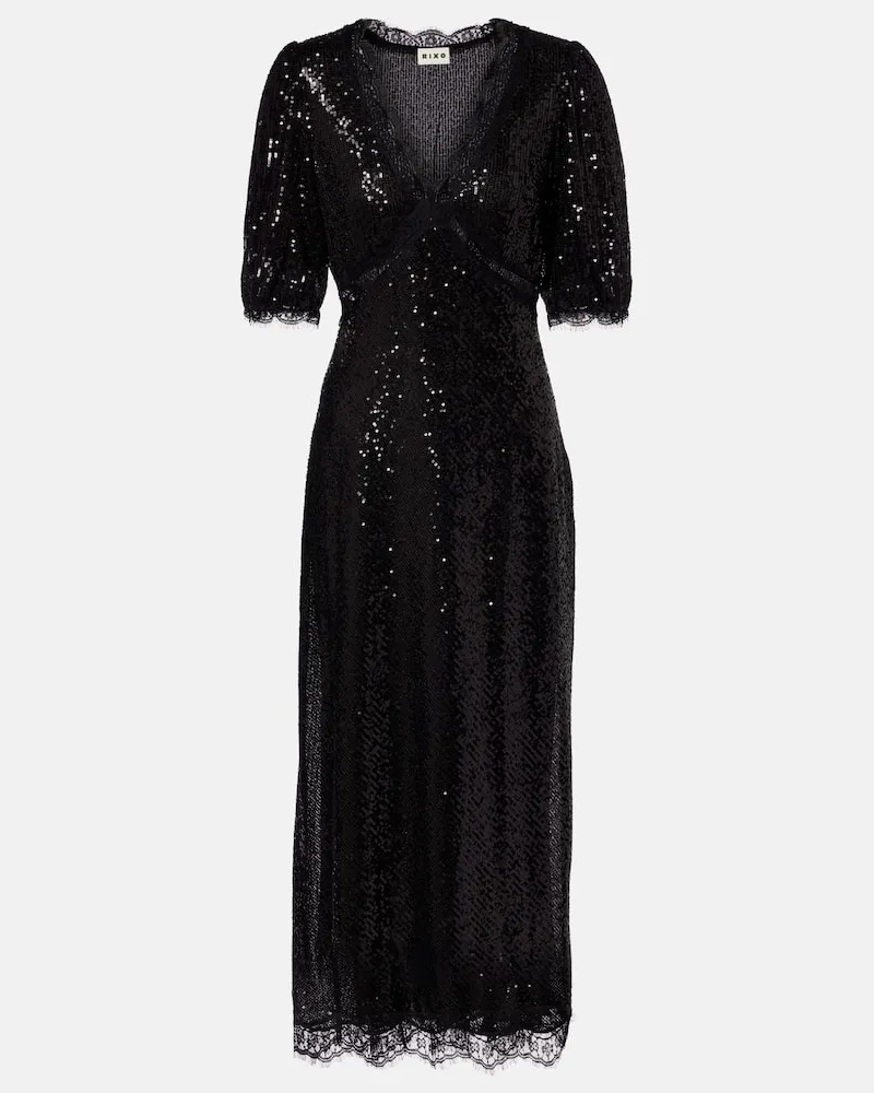 RIXO Maxikleid Verena mit Pailletten Schwarz
