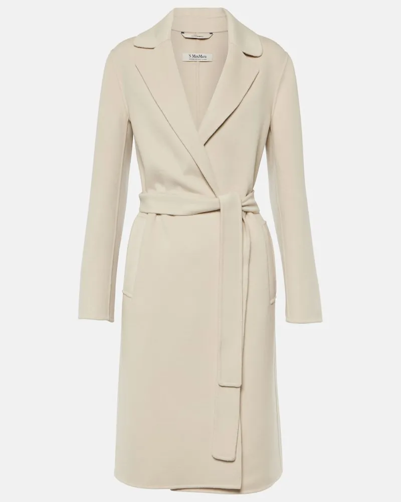 Max Mara Mantel Pauline aus Schurwolle Weiß