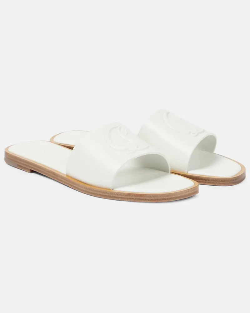 Christian Louboutin Pantoletten CL aus Leder Weiß
