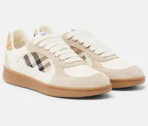 Sneakers Outdoor aus Leder und Veloursleder