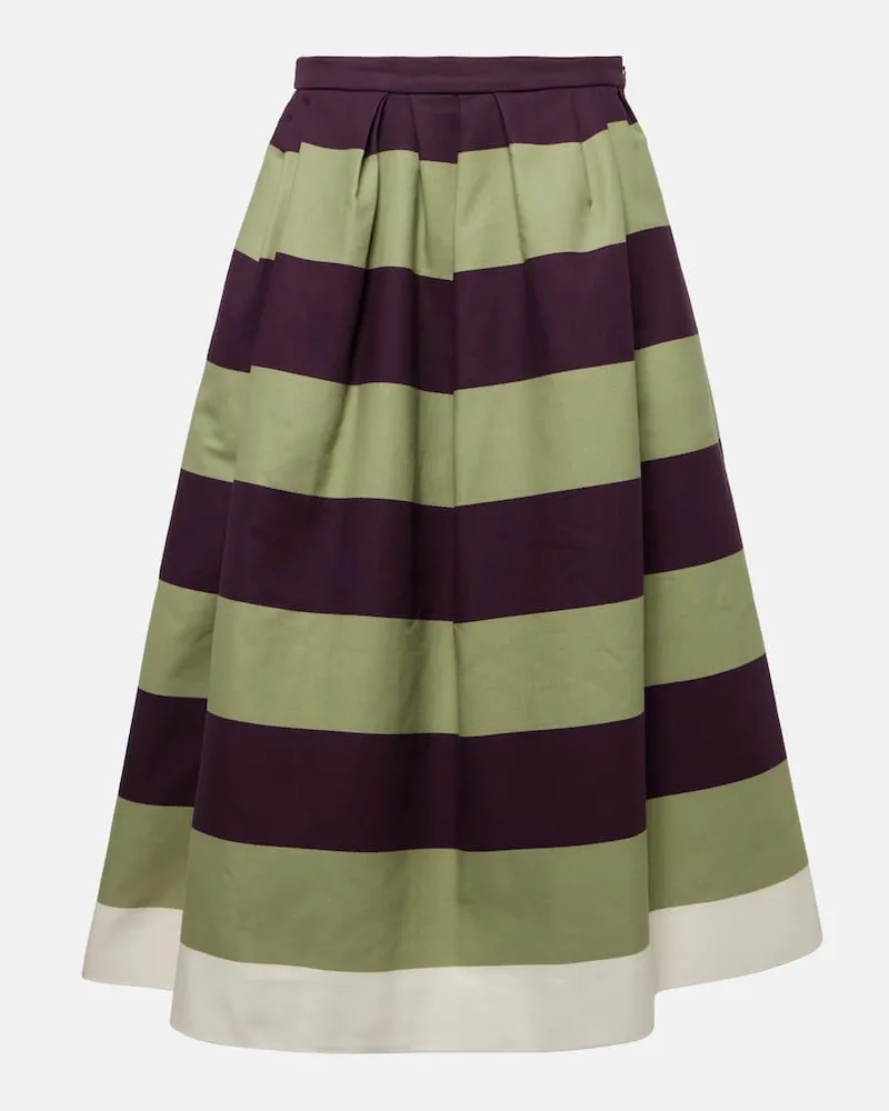 Dries van Noten Midirock aus Baumwolle Multicolor