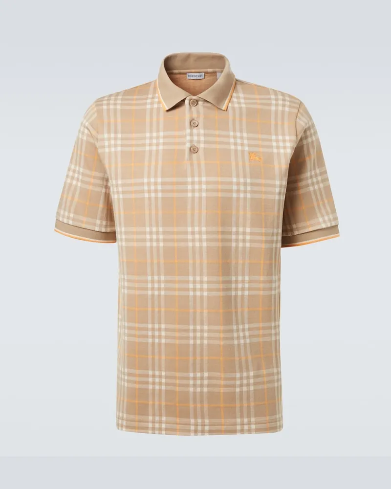 Burberry Polohemd aus Baumwolle Gelb