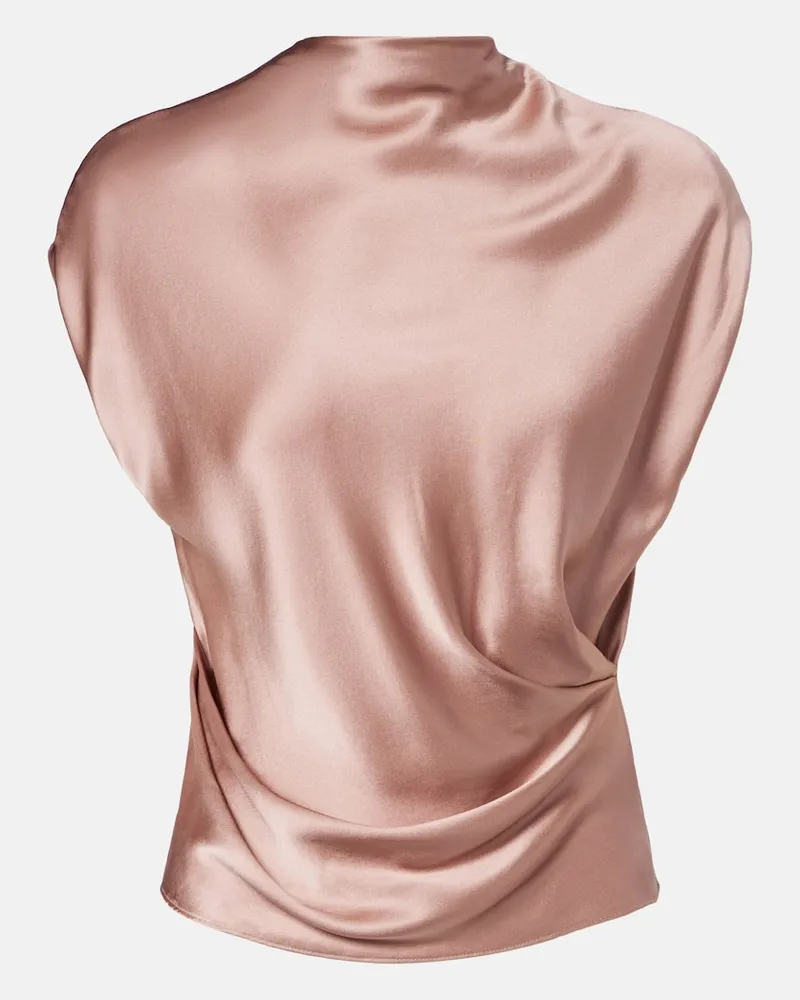 The Sei Top aus Seidensatin Pink