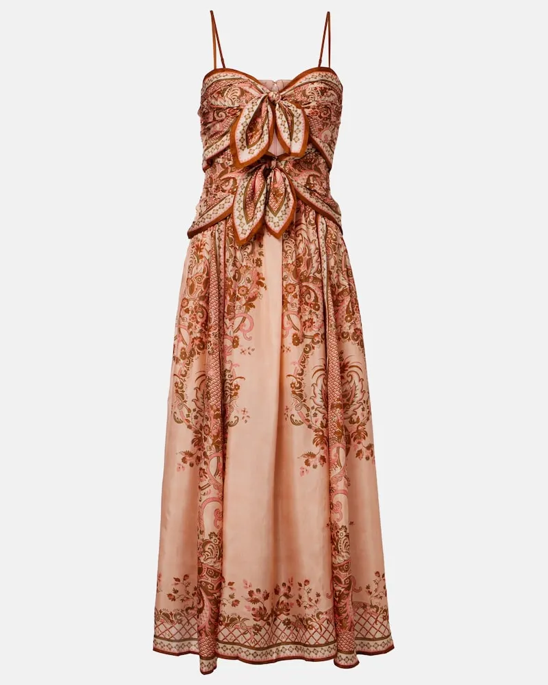 Zimmermann Maxikleid Aster aus Seide Rosa