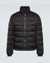 Versace Wattierte Jacke Barocco aus Jacquard Schwarz