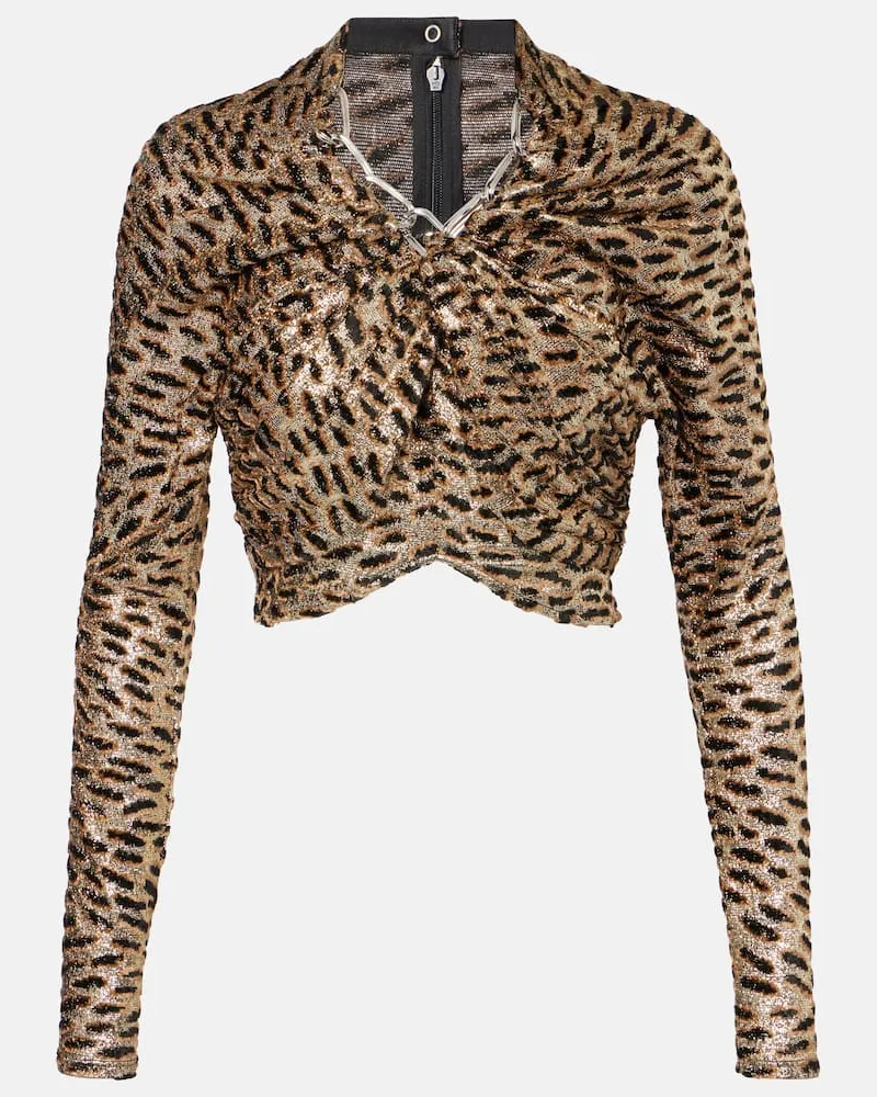 Paco Rabanne Cropped-Top Gold