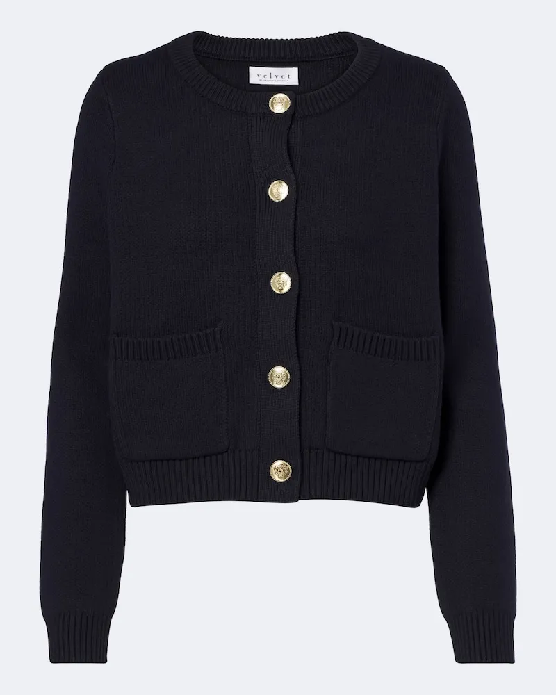 Velvet Cardigan Mahal Blau