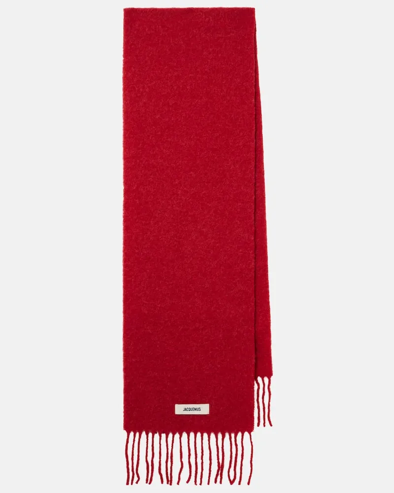 Jacquemus Schal aus einem Wollgemisch Rot