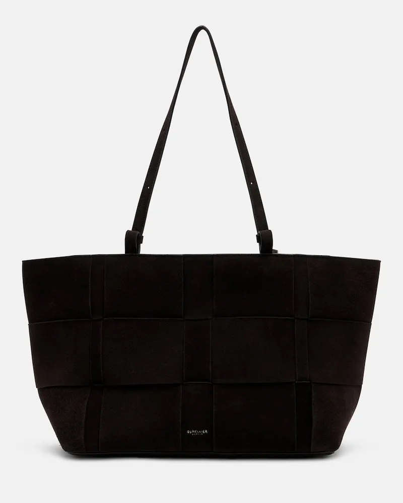 DeMELLIER Tote Bag Florence Large aus Veloursleder Braun