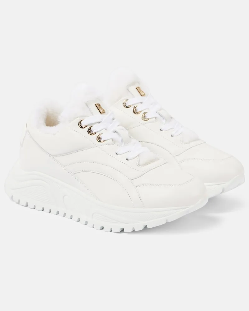 Bogner Sneakers Malaga 18 aus Leder mit Shearling Weiß
