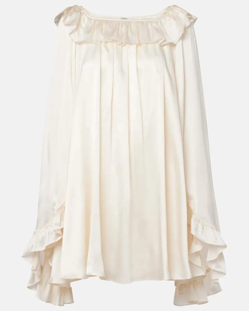 Chloé Chloé Minikleid aus Seide Weiß