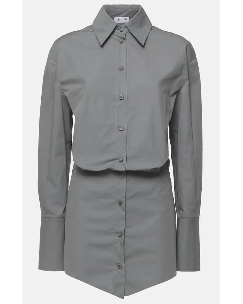 ATTICO Hemdblusenkleid Silvye aus Baumwolle Grau