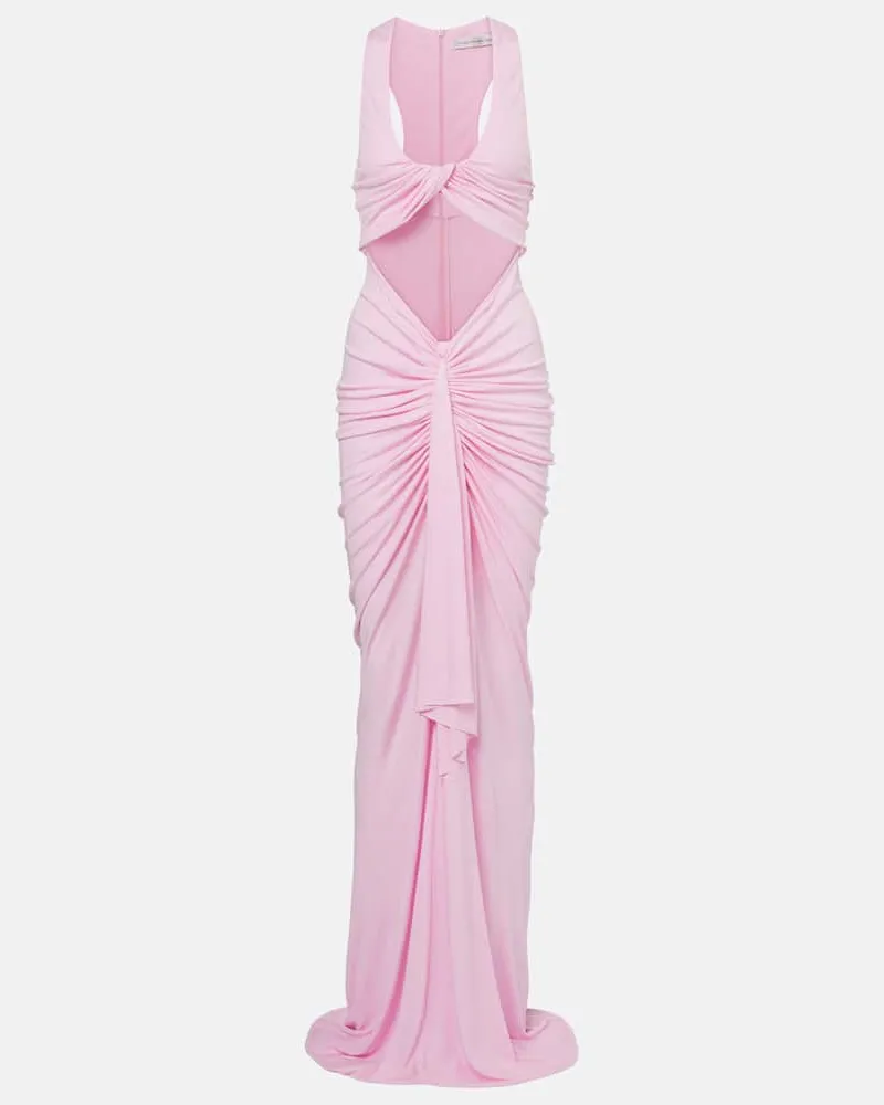 Christopher Esber Maxikleid Vivenda aus Jersey Pink