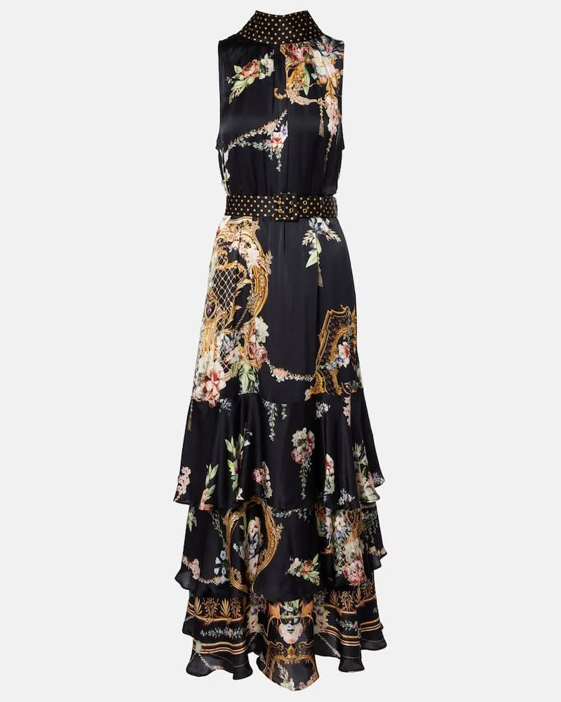 Camilla Maxikleid aus Seide Multicolor