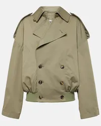 Loewe Jacke Balloon aus Baumwoll-Gabardine Gruen