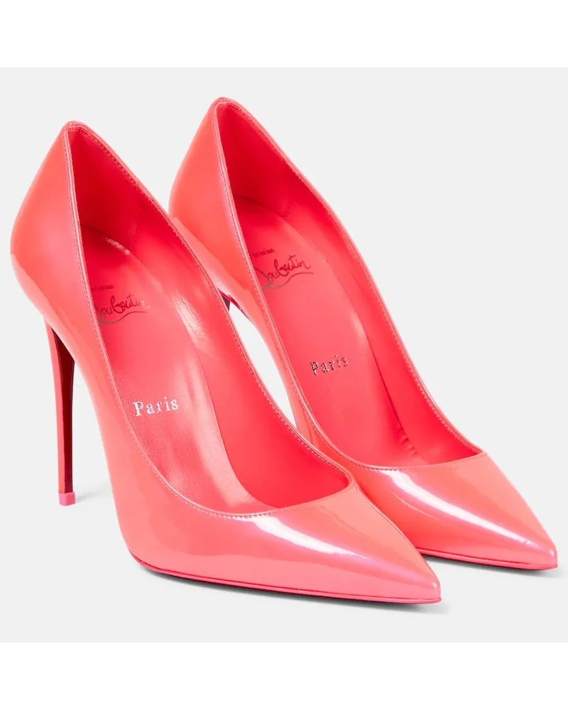 Christian Louboutin Pumps Kate 100 aus Lackleder Pink