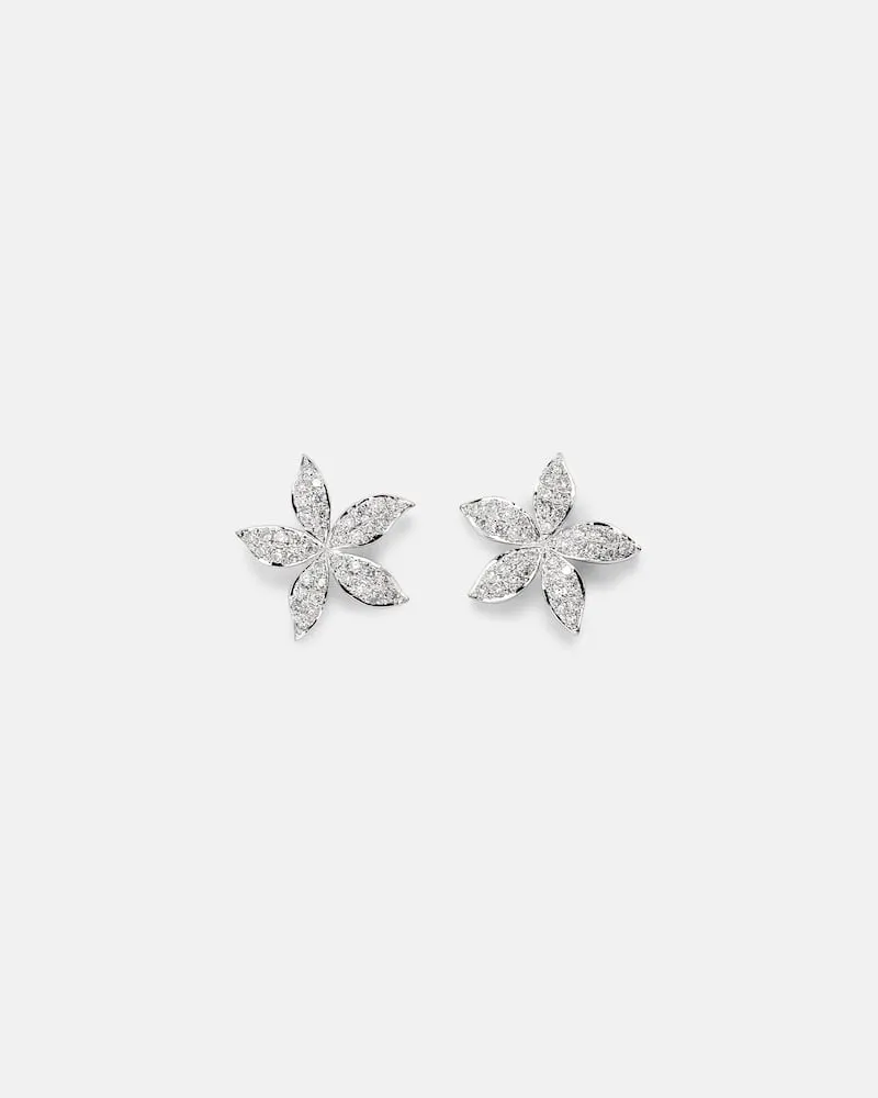 Ileana Makri Ohrringe Lavender aus 18kt Weißgold mit Diamanten Silber