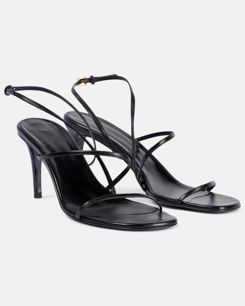 KHAITE Sandalen Loop 75 aus Leder Schwarz