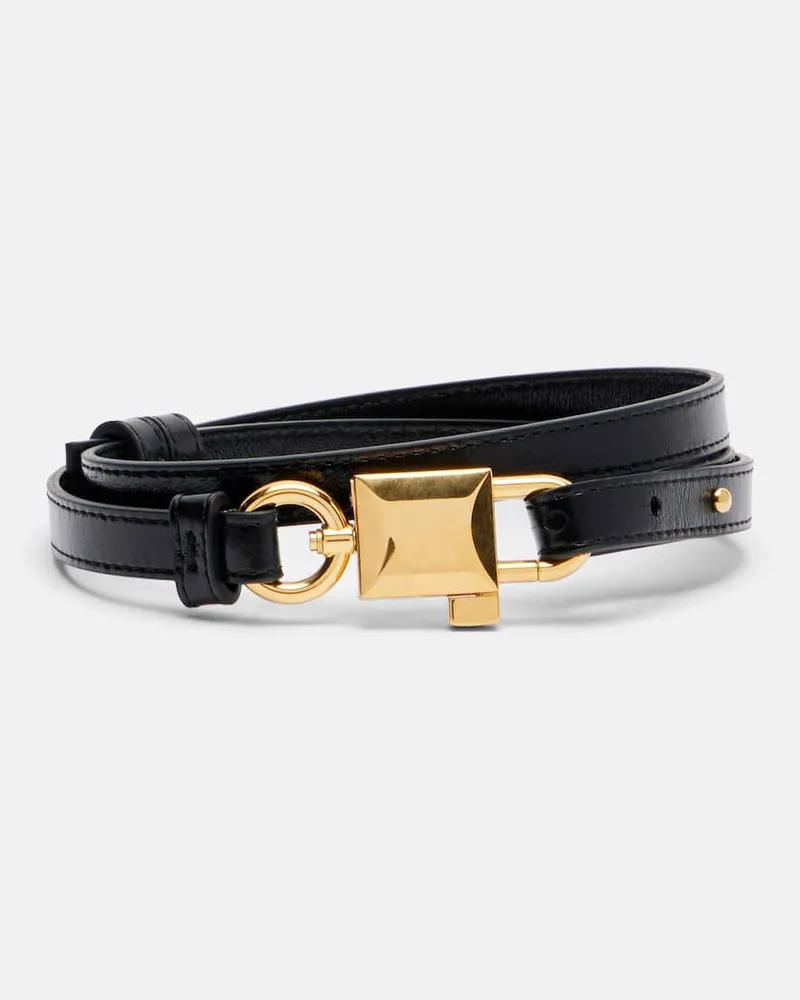 Dolce & Gabbana Gürtel Lock aus Leder Schwarz