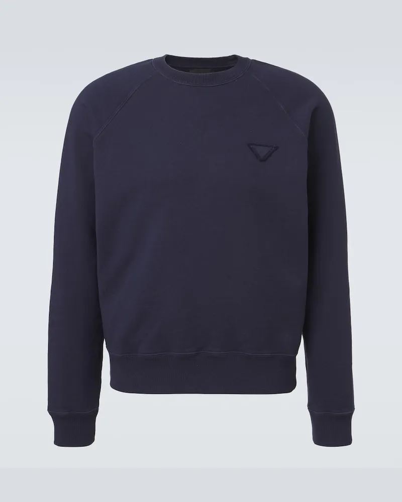 Prada Sweatshirt aus Baumwoll-Jersey Blau