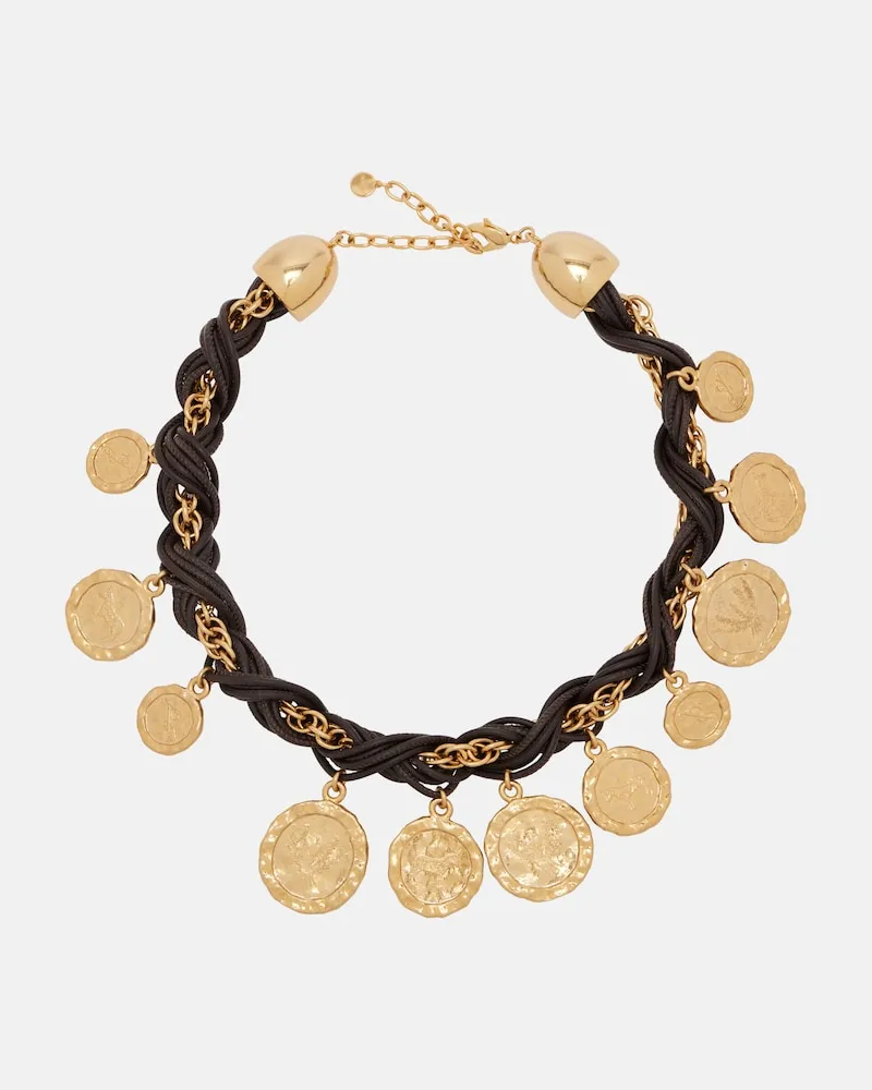 Jacquemus Halskette Pièces mit Leder Braun